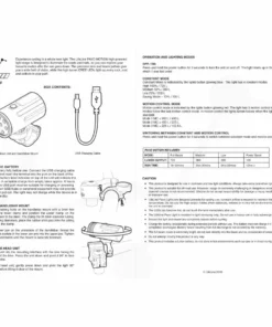 Eclairage Avant LifeLine Pavo Motion (900 Lumens) -France Pièces Pour Vélos Soldes LLPAVO900MC Front light instructions20V2 2