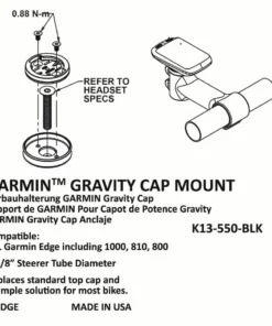 Support De Couvercle K-Edge Garmin Gravity -France Pièces Pour Vélos Soldes UPC 3x3 K13 550 BLK